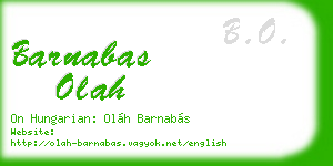 barnabas olah business card
