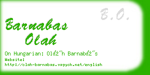 barnabas olah business card